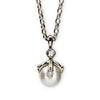 Queen Orb Pendant in 9ct White Gold with White South Sea Pearl and Diamonds