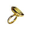 The Rock Ring with Olive Quartz in 9ct Ina Gold