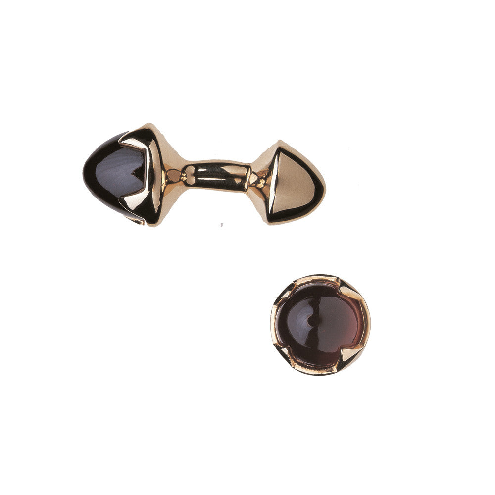 Stone Cufflink - pictured with garnet