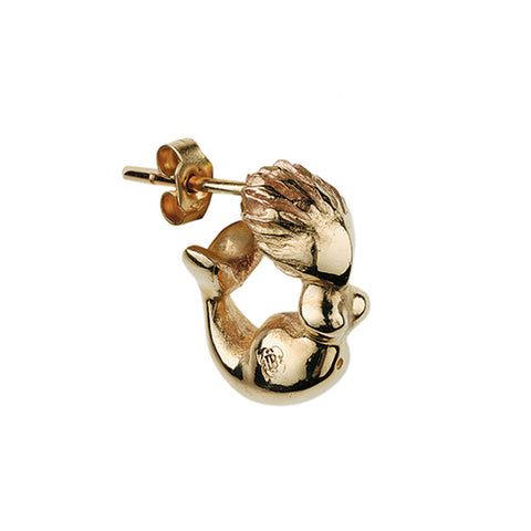 Mermaid Earring, 9ct gold, each