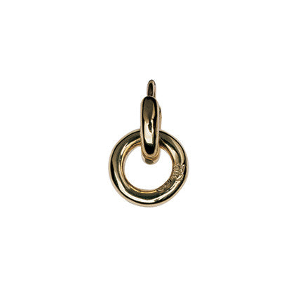 Small Hoop earring with Circle drop in 9ct Ina Gold