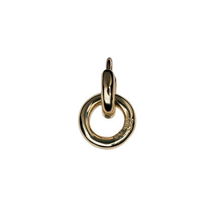 Small Hoop earring with Circle drop, 9ct, each
