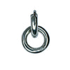 Small Hoop earring with Circle drop, 9ct, each