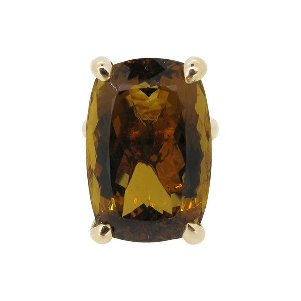 The Rock Ring with Smokey Quartz in 9ct Ina Gold