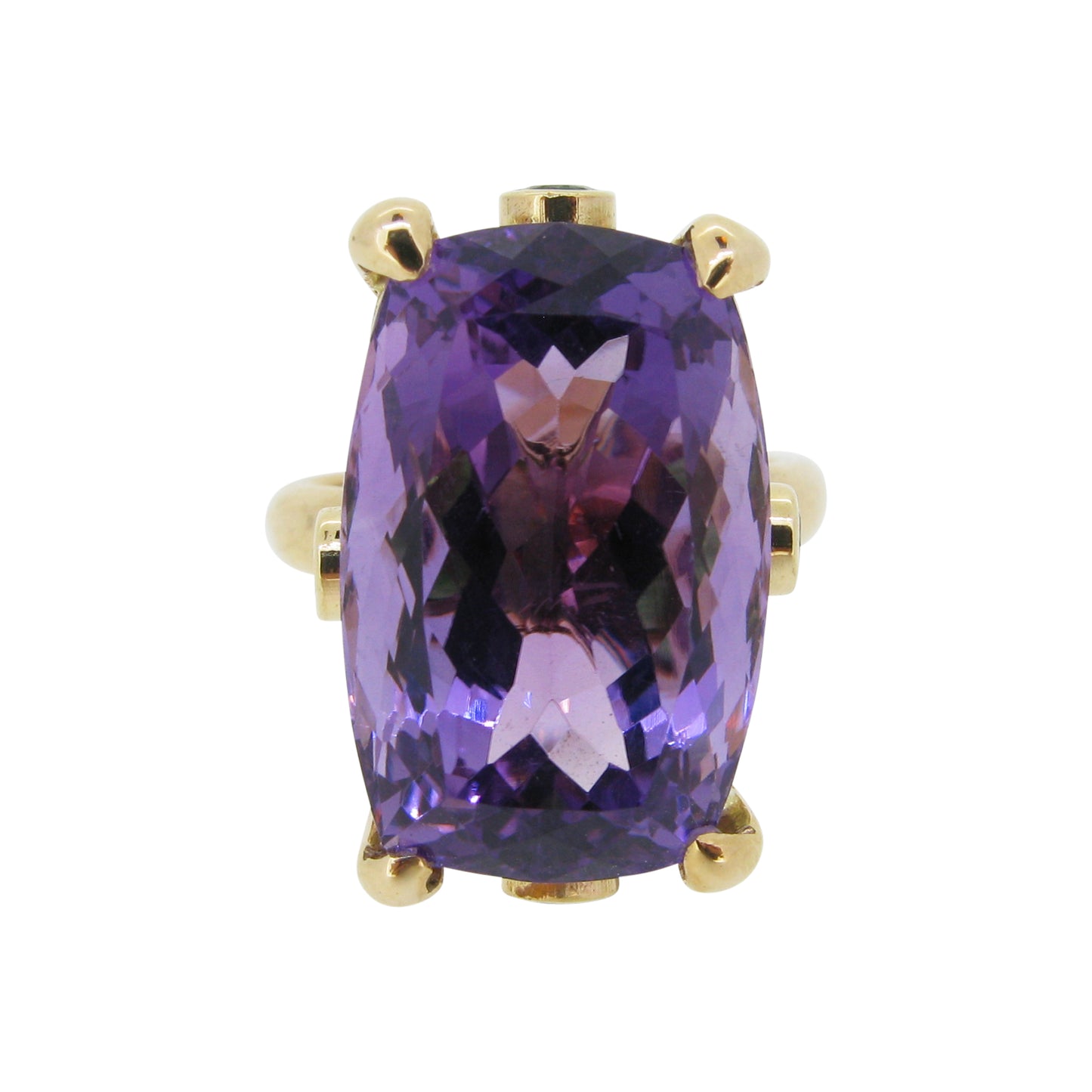 The Rock Ring with Amethyst and Tsavorite Garnets in 9ct Ina Gold