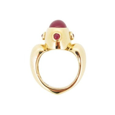 Love Ring with  Rubies in 9ct Ina Gold