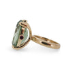 The Rock Ring with Green Amethyst and Pink Tourmalines in 9ct Ina Gold