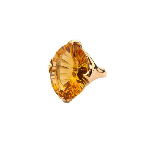 Large Majesty with Fancy Citrine in 9ct Ina Gold