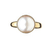 Plain Ring with Mabe Pearl in 9ct Ina Gold