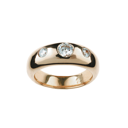 Taper Ring with Diamonds in 9ct Ina Gold