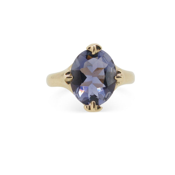 Majesty Ring with Iolite and Natural Rubies in 9ct Ina Gold