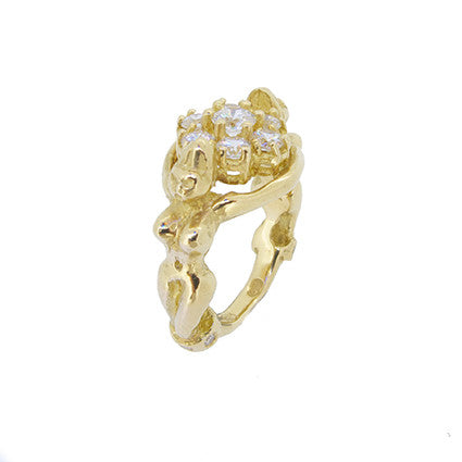 Goddess Ring with Diamonds in 18ct Gold