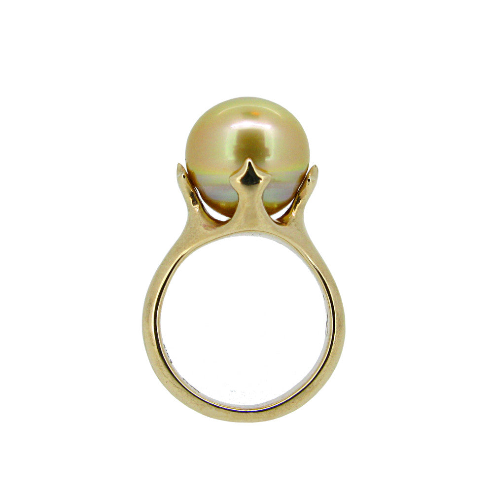 Majesty Ring with Gold South Sea pearl in 9ct Ina Gold