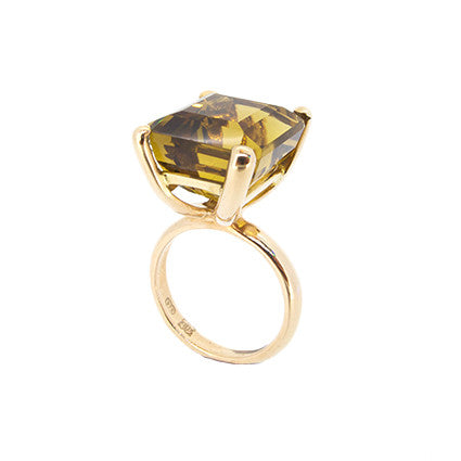 The Rock Ring with Citrine in 9ct Ina Gold