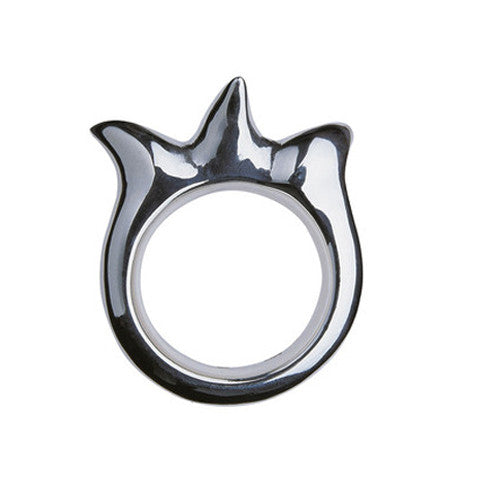 Horn Ring Large in Sterling Silver