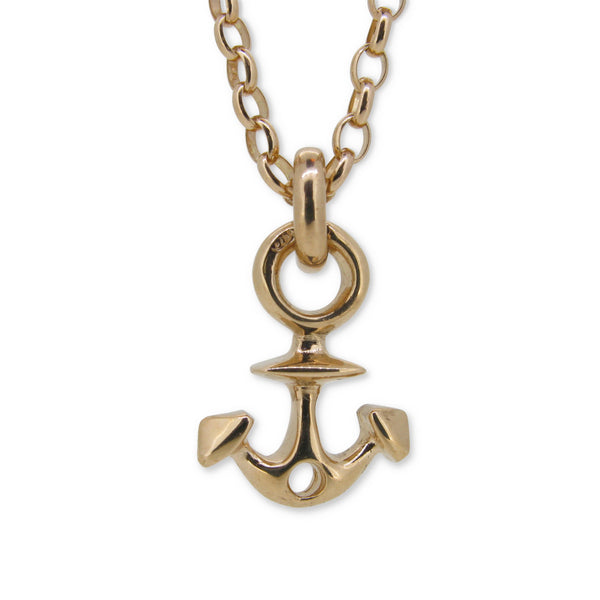 Anchor Pendant in 9ct Ina Gold
